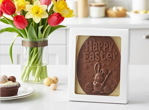 Chocolade paaskaart "Inge"