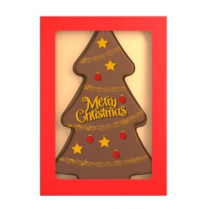 Chocolade Kerstboom Kaart