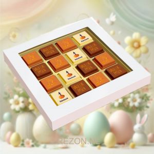 16 Bonbons - X Paasthema en X witte met uw logo