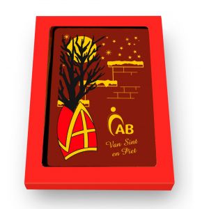 Chocolade Sinterklaaskaart met logo