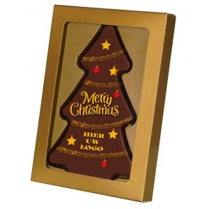 Chocolade Kerstboom met logo