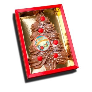 Roomchocolade Kerstboom met Logo