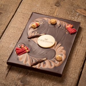 Luxe Chocoladeletter Kaart met Logo - 175 gram