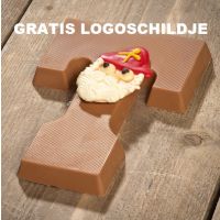 Handgemaakte Logo Chocoladeletter  - 200 gram
